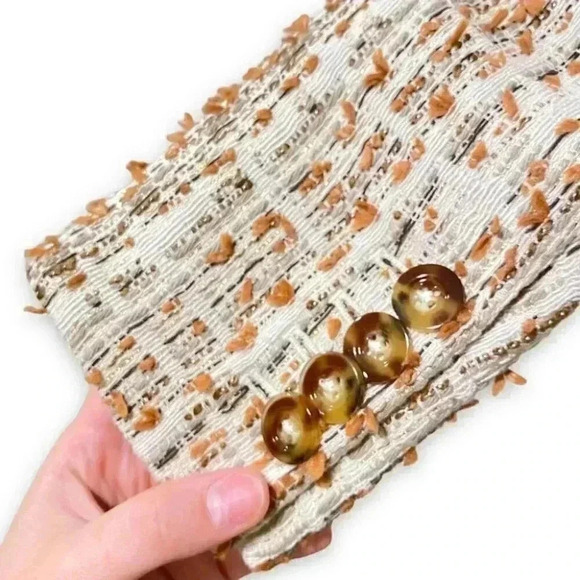 NWT Veronica Beard Tweed Cutaway Dickey Jacket Blazer Ivory Estate Size 2 - Picture 7 of 13